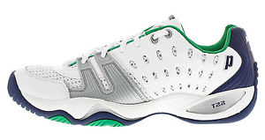 Prince T22 Men's Tennis Shoes - White/Blue/Green - Auth Dealer- Reg $99