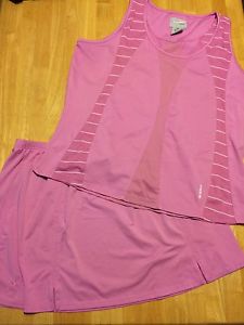 Bolle Sport Xxl Tennis Skirt Top Set Pink