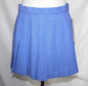 True Vintage 70s HEAD - NWT - M (12) -Solid Periwinkle Blue Pleated Tennis Skirt