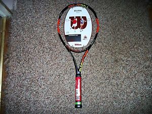 Wilson burns 100S Grip Size 4 3/8 Tennis Racquet ; BRAND NEW- UNSTRUNG