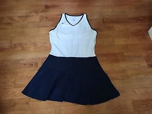 WOMENS NIKE FITTED & FLARED TENNIS DRESS/ XL / SLEEVELESS/COLOR-BLOCKED/SEE PICS