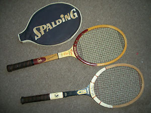 LOT OF 2 VINTAGE SPALDING AWARD & ASHLEY COOPER PROF. WOOD TENNIS RACQUETS