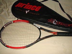 Xlnt Prince Triple Threat TT Hornet 110 Tennis Racquet, Babolat Strings L4 41/2