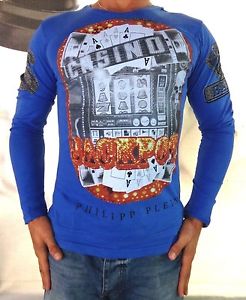 New Philipp Plein Men's Pullover Fashion long sleeeT-Shirt Size:M Men's Clothing