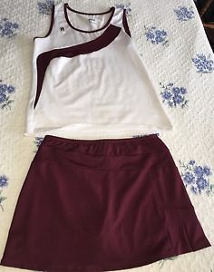 DUC Tennis Uniform Large Top Medium Skirt