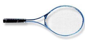 Blue Generic Tennis Racquet With Cover