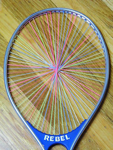 RARE Unique Mandala Stringing Tennis Racket Unusual Weird ART 1 and Only Rainbow