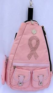 WS Small Backpack Tennis Laptop Sport Travel School Breast Cancer 20x13 B130