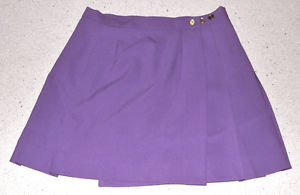 Tennis Skirt (Cycle) 2/3 Pleated Adj Wrap, Polyester (Grape)  Large W 30-33