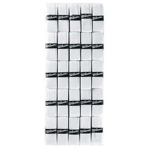 Wilson tennis pro overgrip, 30 pack of individually wrapped grips , white