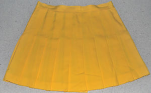 Tennis Skirt Pleated/Polyester Goldenrod  (Sporting Look)  [size 14]