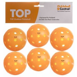 TOP ball (The Outdoor Pickleball)-ORANGE 6-pack