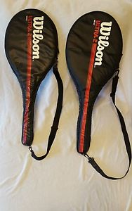 WOW LOT (2) RARE WILSON ULTRA 2 MIDSIZE TENNIS RAQUETS BRAIDED GRAPHITE BORON $$