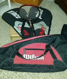 Wilson Titanium Ultra Reflex Soft Shock Tennis Racquet Racket and carrying cases