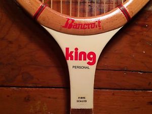 Vintage Wooden Tennis Racquet, Bancroft, Billie Jean 