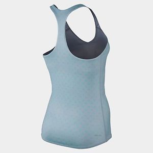 NIKE ADVANTAGE PRINTED WOMEN'S TANK TOP - SIZE M / MEDIUM - SILVER -