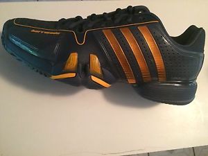 Adidas Baricade 7 mens tennis shoe, Djokovic style,  dark blue/copper trim 13