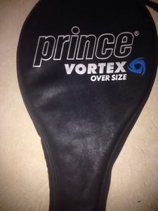 PRINCE VORTEX OVERSIZE TENNIS RACQUET ZIPPERED COVER w/ADJUSTABLE LEATHER STRAP