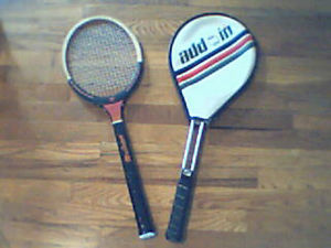 2 Vintage Tennis Racquets MacGregor Wooden 4 1/2 L & Add In Aluminum T-1201