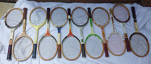 Vintage Wooden Tennis Racquets, Lot Of 12 Various Very Good Vintage Condition 7