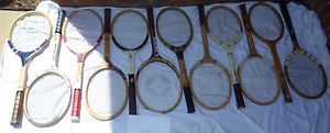 Vintage Wooden Tennis Racquets Lot Of 12 Various Very Good Vintage Condition #9