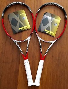 2X 2015 Wilson STEAM 99S 16x15 Tennis Racquets + STRINGS Bundle! 4 1/4! VOLKL!