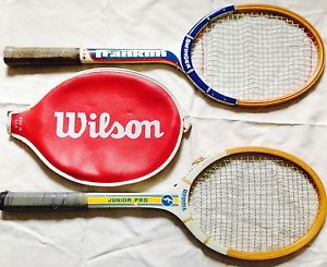 Lot Of 2 Vintage Tennis Racquets Regent Franklin Plus Wilson Cover