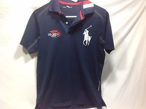 RLX Ralph Lauren 2015 US Open Tennis Big Pony Performance Polo Navy Slim Fit Med