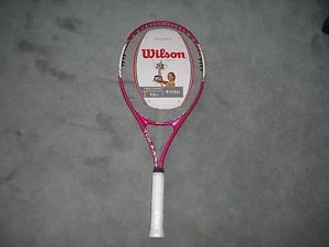 NEW : WILSON TRIUMPH ADULT OVER SIZED 112 TENNIS RACKET STRUNG NO COVER 4 1/4