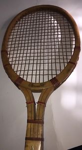 Vintage Split Throat Wooden Tennis Racket Wilson