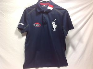 RLX Ralph Lauren 2015 US Open Tennis Big Pony Performance Polo Navy Slim Fit Med