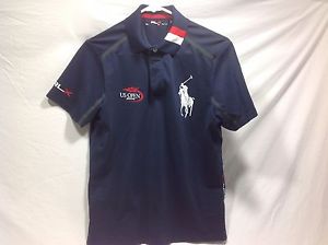 RLX Ralph Lauren 2015 US Open Tennis Big Pony Performance Polo Navy Slim Fit Med