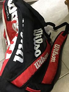 Wilson Tour Tennis Racquet Bag Holds 6-8 Racquets Good Condition