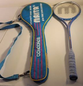 Manta Concorde Squash Racket With Case Graphite Kevlar Widebody True Taper