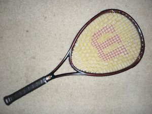 WILSON SLEDGE HAMMER 3.8 STRETCH POWER HOLES TENNIS RACQUET  GRIP-4 3/8