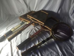 Lot Of 4. Vintage Wooden Tennis Rackets .