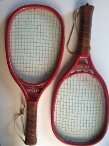 2 Vintage Leach Rocket Racquetball Racquets Retro Red