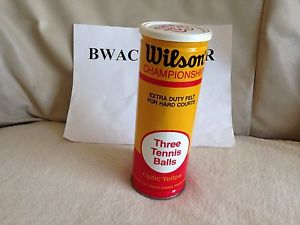 Vintage Wilson Championship Extra Duty Felt Optic Yellow 3 Tennis Balls