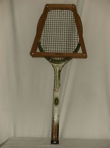 VINTAGE WOOD TENNIS RACKET SPALDING PANCHO GONZALES PRIME CUP with PRESS