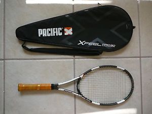 PACIFIC X FEEL VACUUM PRO 90 TENNIS RACQUET  4 1/2 WITH SET OF GROMMETS