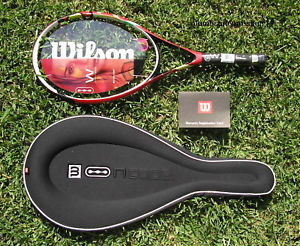 New Wilson Ncode  NW4 W4 Red Fury n code racket & case 1/2 (L4) (4) 107  $230