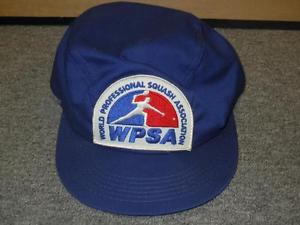 Vintage World Professional Squash Association WPSA K Brand Hat Cap Blue Snapback