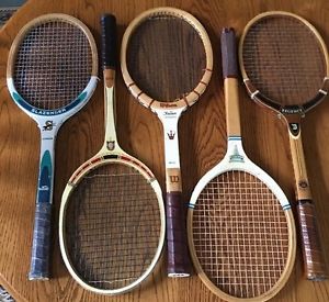 Lot 5 vintage wood tennis rackets raquets Decoration Wilson Tad Davis Spaulding