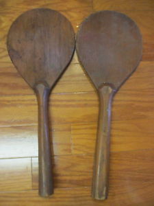 Wooden Long Handle Vintage Ball Game Paddle Lot