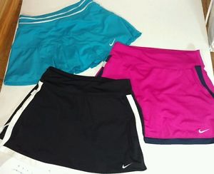 Women's XS Nike Dri-Fit Tennis Running Skirt Skort Shorts Lot Pink Blue Black