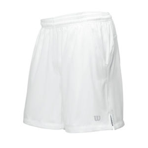 Wilson Hombre Shorts de tenis Rush 9 Tejido Corto blanco