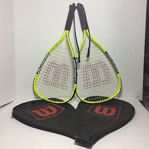 Lot of 2 Wilson XPRESS Racquetball Racquet titanium crushing power With Covers