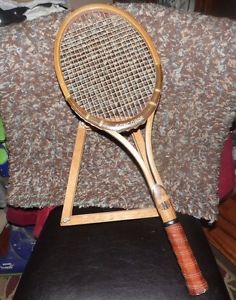 Vintage Y neck wooden Tennis Racquet with press SNG Concorde  4 5/8 grip Taiwan