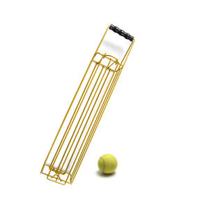 Vintage Tennis Ball Hopper Picker Upper Tall Yellow Metal