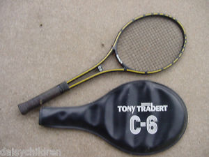 Vintage Tony Trabert C-6 graphite tennis RACQUET 4-3/8